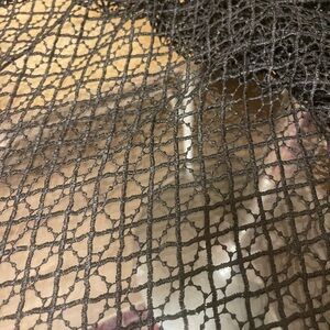 Black Crochet fabric 1.75 yards 48” wide